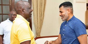 President William Ruto and Mombasa Governor Abdulswamad Nassir in State House, Mombasa on December 31, 2022.