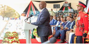 President William Ruto during 59th Mashujaa Day Celebrations on October 20, 2022