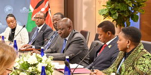 President William Ruto during talks with U.S. Secretary of State Antony Blinken at Washington DC on December 15, 2022