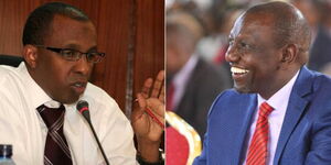 A photo collage of Senior Counsel Ahmednasir Abdullahi and Deputy President William Ruto 