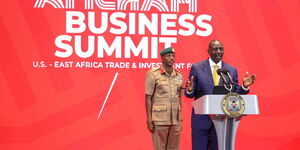 President William Ruto speaks during the American Chamber of Commerce Regional Business Summit in Nairobi, on Thursday, March 30, 2023