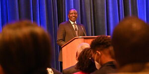 Deputy President William Ruto addressing bishops at Loyola University in Maryland on Wednesday March 2, 2022