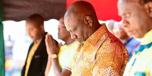 DP William Ruto at a church service at Kathonzweni African Inland Church (A.I.C) in Makueni County on, Saturday, January 22, 2022