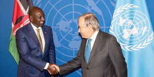 President William Ruto holds discussions with the Secretary-General of the United Nations, Antonio Guterres at New York, United States on September 21, 2022.