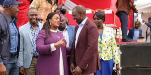 Laikipia Woman Rep Cate Waruguru with Deputy President William Ruto 