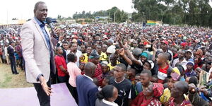 Deputy President William Ruto at the Catholic Church of Uganda Martyrs Kibirichia Parish, Buuri, Meru County on Sunday, March 8, 2020