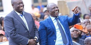 President William Ruto and his deputy Rigathi Gachagua during a past political rally