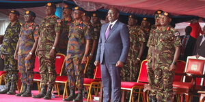 President William Ruto during the ceremony for the KDF heading to DRC