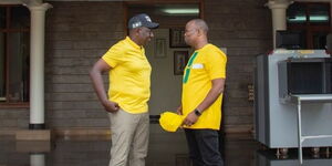 Deputy President Willaim Ruto meets Comedian MC Jessy at his Karen residence on Wednesday, April 13, 2022.