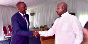 President William Ruto and his Ugandan counterpart Yoweri Museveni during a past meeting.