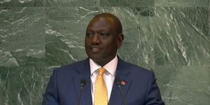 President William Ruto makes his speech during the 77th session of the UN General Assembly in New York, US on September 21, 2022.