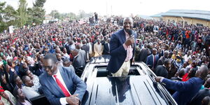 Deputy President William Ruto on a development tour of Nandi County on Friday, March 13, 2020