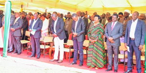 President-elect William Ruto in Githunguri, Kiambu County together with Kenya Kwanza elected leaders on August 21, 2022.