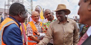 President William Ruto alongside Trade Cabinet Secretary Moses Kuria meeting with investors in Kwale County in November 2022.