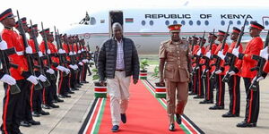 Ruto jets back