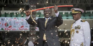 President William Ruto during his swearing in ceremony.