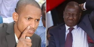 An image of Babu Owino and Ruto
