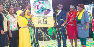 Deputy President William Ruto at Kasarani Stadium during the launch of Kenya Kwanza manifesto on Thursday June 30,2022