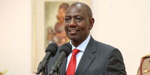 President William Ruto speaking at State House Nairobi on March 20, 2023.