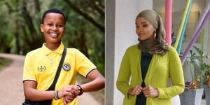 A collage of Zora actor Ryan Mwenda (Simba) and Citizen TV anchor, Lulu Hassan