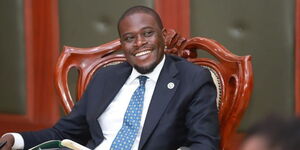 Nairobi Governor Johnson Sakaja during a meeting with cohort of the Multichoice Talent Factory on Tuesday, February 7, 2023