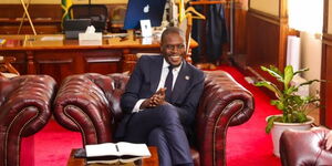 Nairobi Governor Johnson Sakaja at his office on November 16, 2022