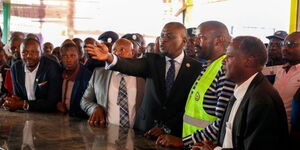 Sakaja tours the Green park terminus