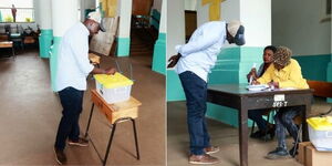 Nairobi Senator Johnson Sakaja participating in UDA nominations in Nairobi County on April 14, 2022.