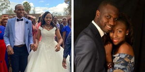 Sam Gituku and Ivy Waitherero during their wedding in 2019