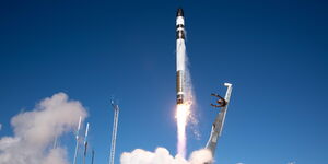 A Satellite Blasting Into Space