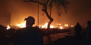 Scenes following the Gikomba Market fire. June 25, 2020.