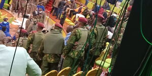 Security heightened at Bomas on Saturday, August 13, 2022, after chaos broke out in the auditorium.