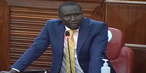 Kericho Senator Aaron Cheruiyot during a session in the House on Tuesday, January 25, 2022.