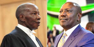 Senior Counsel Fred Ngatia (left) and President-elect William Ruto.