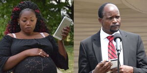 A collage of Governor Okoth Obado and the late Sharon Otieno