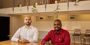David Cyrus (left) and Aaron Shikhule are behind AICheatCheck - which can detect if a robot has written your homework