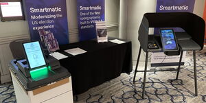 A sample of the tech-based equipment from Smartmatic International.