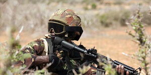 File Photo of Part of the KDF Sniper Team in Action