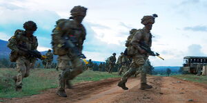 File photo of British soldiers during their past military drill