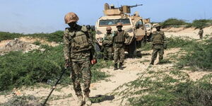 Some of the African Union Soldiers stationed in Somalia