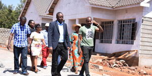 Some of the homes under construction at Oak Park Estate along Kenyatta road off Thika super Highway at Kimunyu in Gatundu South that is being undertaken by Banda Homes.