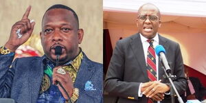 Photo collage between Mike Sonko and Polycarp Igathe