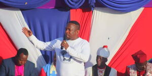 Former Nairobi Governor Mike Mbuvi Sonko during a campaign trail in Mombasa