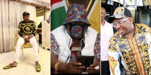 Nairobi Governor Mike Sonko in different outfits