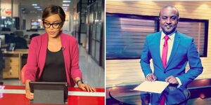 Photo Collage Between KTN Presenters Sophia Wanuna and Fred Indimuli