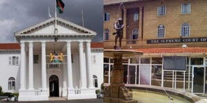 Photo collage between State House Kenya and Supreme Court of Kenya