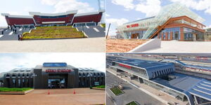 FROM TOP LEFT: A collage image of Suswa Railway station, Voi Railway station, Emali Railways station and Nairobi terminus.