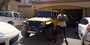 Steve Mululu pictured outside his house in Johannesburg, South Africa.