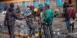 Street urchins in Nairobi.