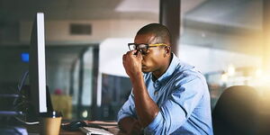 File image of a stressed man